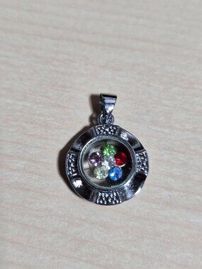 Odirui Spinning Flower Pendant 2007 Signed 18K Gold Plated